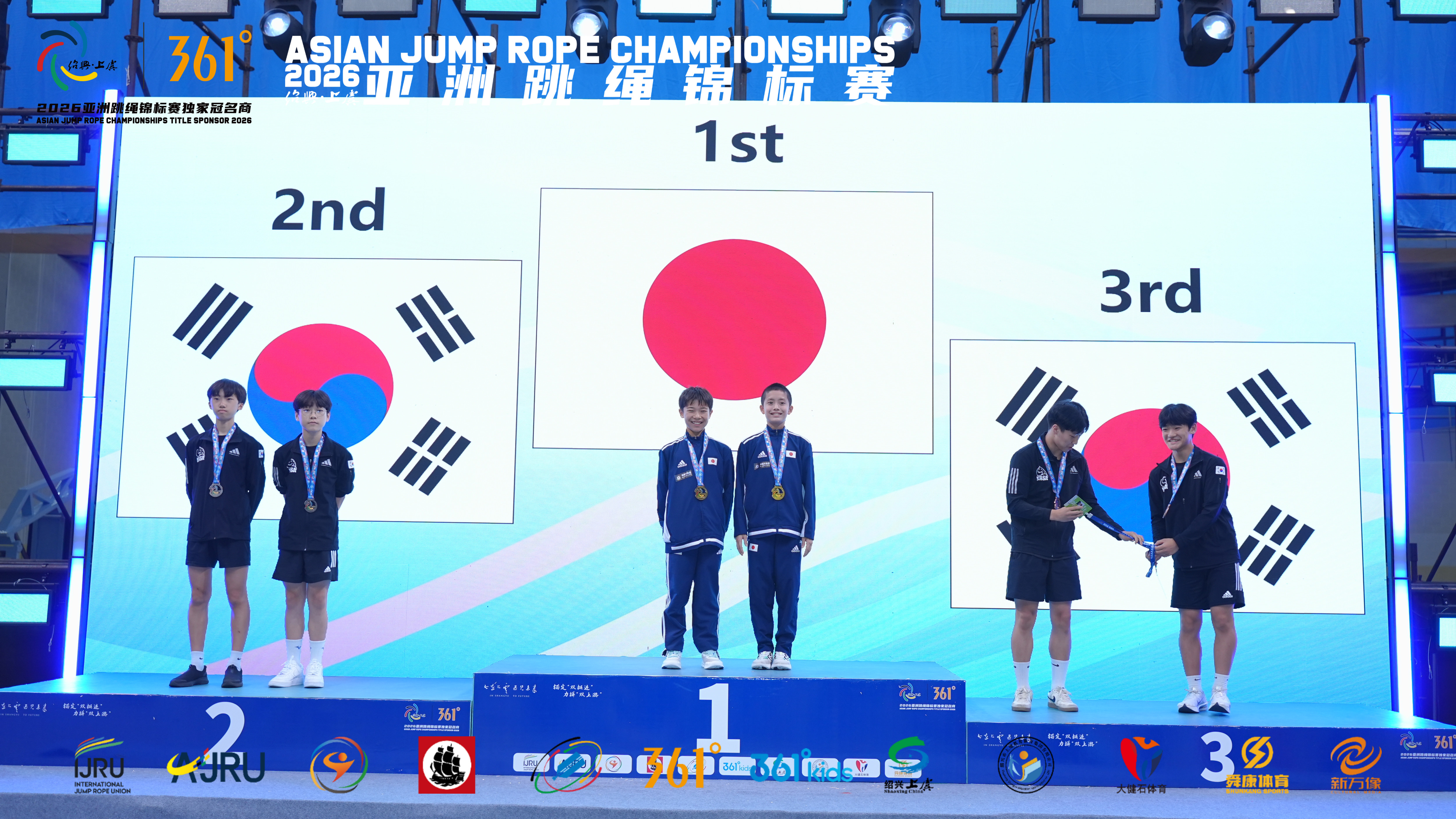 Asian Jump Rope Championship 2026のペアフリースタイル表彰